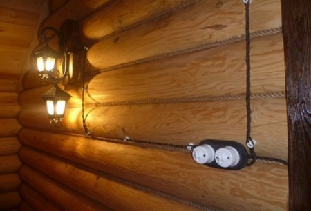Электрическая проводка в деревянных домах